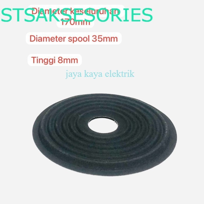 Dumper Demper Membran Speaker 10 inch - 12 inch Lubang Spool 35mm Diameter 170mm