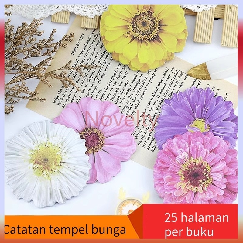 

Novelty Catatan tempel bunga/memo bunga simulasi/catatan tempel bunga visual tiga dimensi