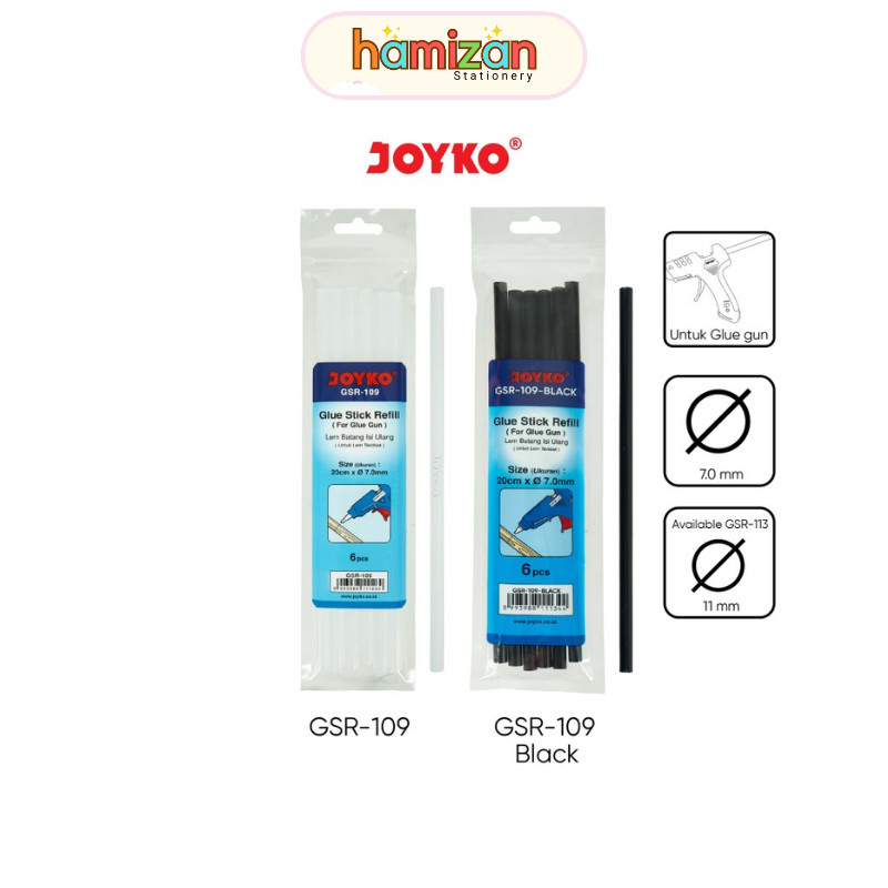 

Glue Stick Refill / Lem Bakar Batang / Lem Tembak Gsr-109 Gsr-109-Black Joyko Murah Berkualitas