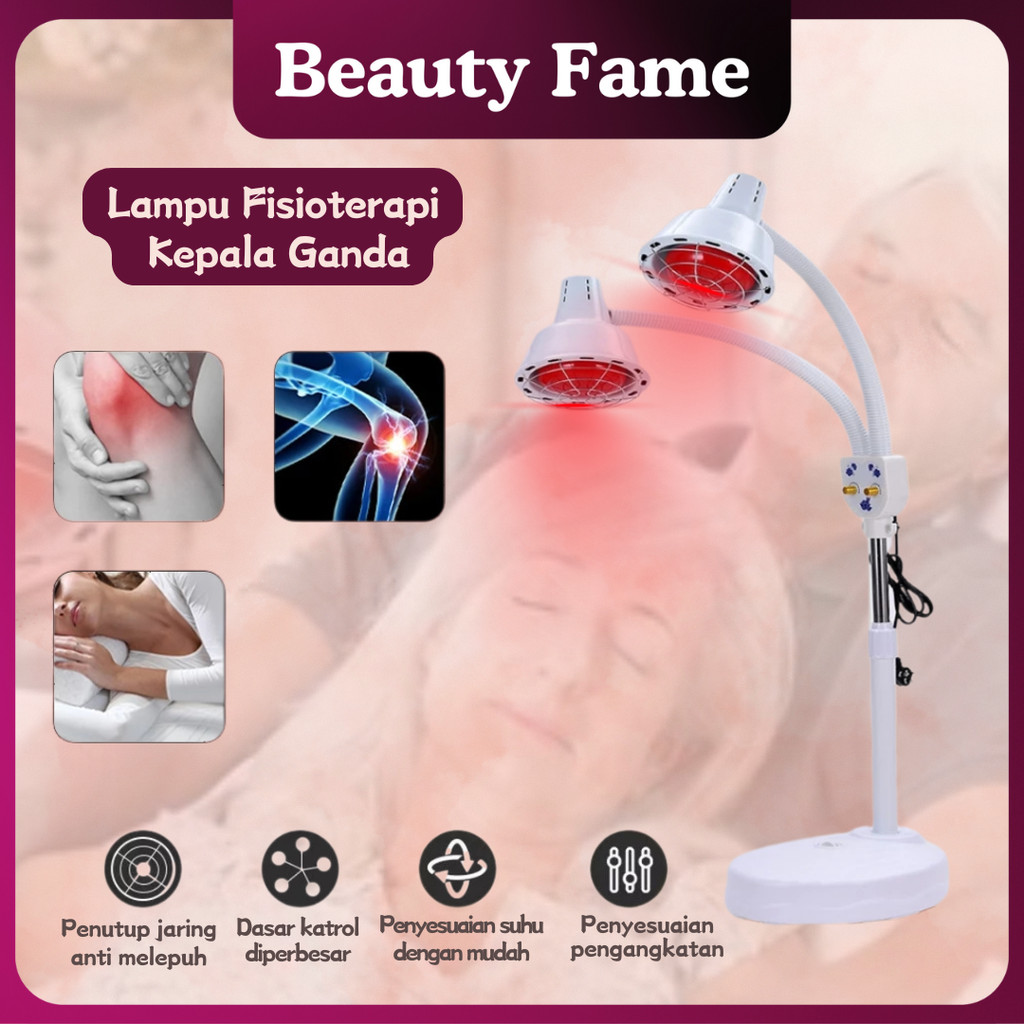 ️Beauty Fame ✨GARANSI 1 TAHUN✨ Lampu Fisioterapi Inframerah 2Kepala 275W*2 Alat Fisioterapi Infrares