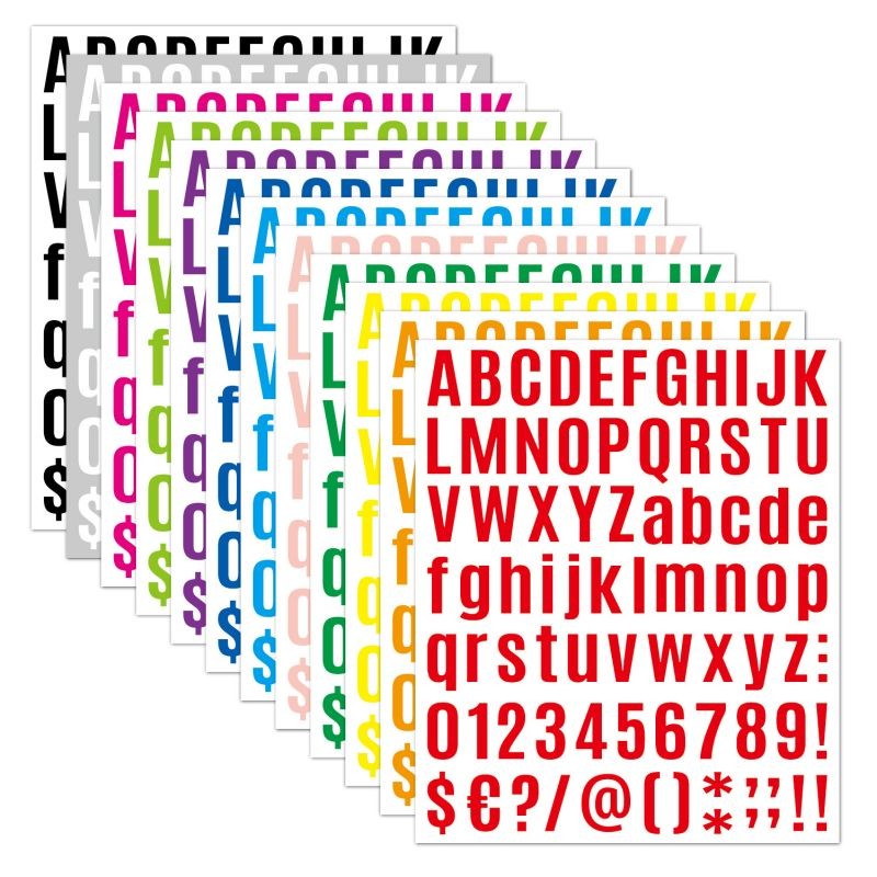 

2Pcs 26 Alphabet A-Z Planner Stickers Waterproof Colorful Creative DIY PVC Letter Sticker For Kids Cup