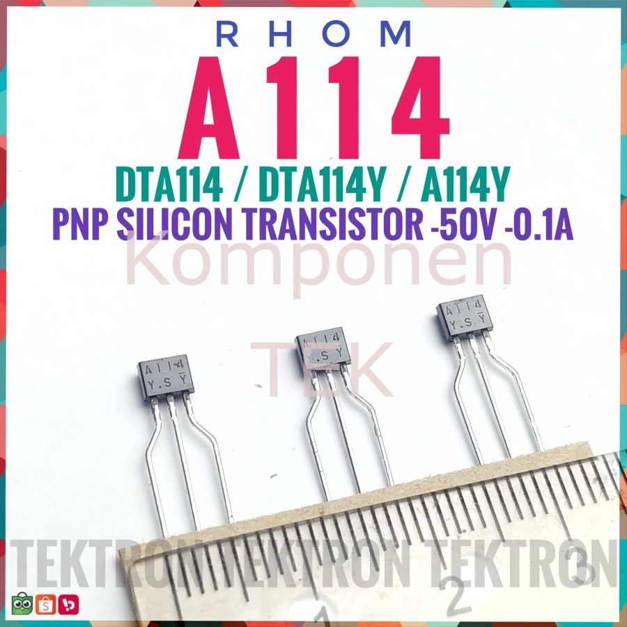 ROHM A114 PNP Transistor DTA114Y DTA114 A114Y -50V -0.1A