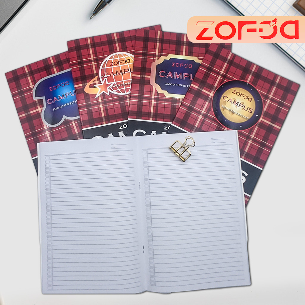 

Buku Catatan Berjajar Buku Harian 50 Lembar Notebook Aesthetic Buku Campus - 1 pak 5/10pcs