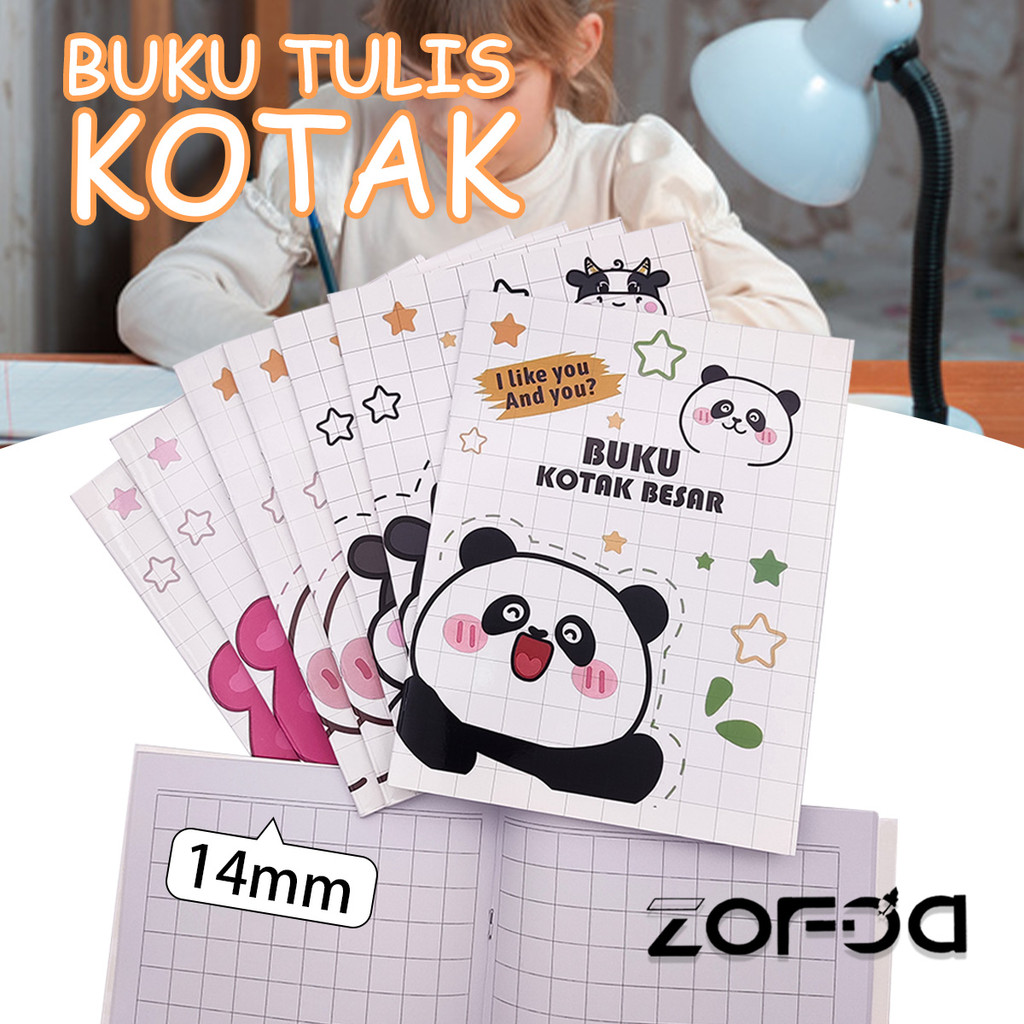 

14*14mm buku harian Kelinci/Beruang Merah Muda/Sapi/Panda 38page Buku harian gaya kartun sederhana untuk Siswa Sekolah Rendah