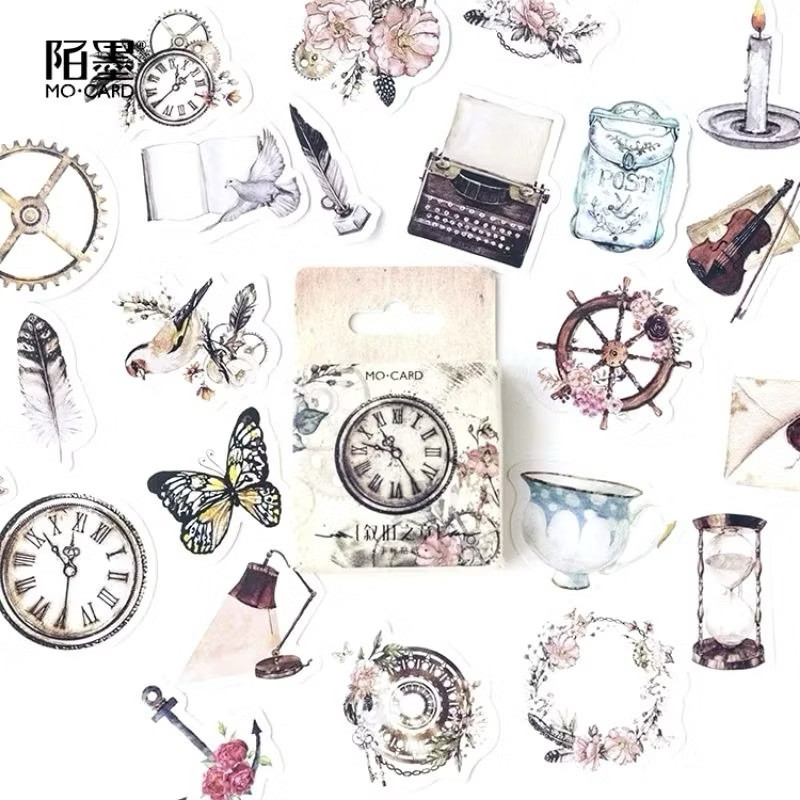 

45pcs (1 BOX) Sticker FANTASY Decor Planner DIY Journaling Stiker Dekorasi Jurnal /1box