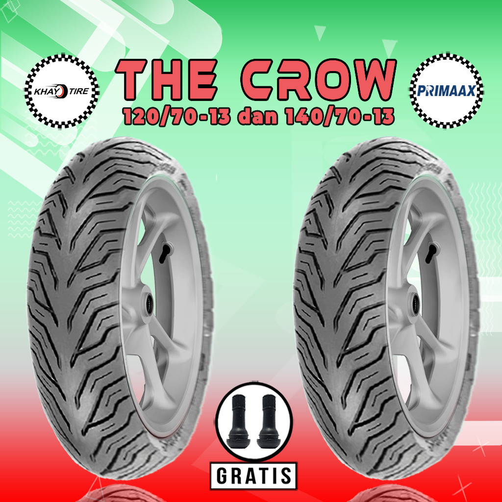 Paket Ban Motor NMAX PRIMAAX SK 72 120/70-13 THE CROW + 140/70-13 Tubeless