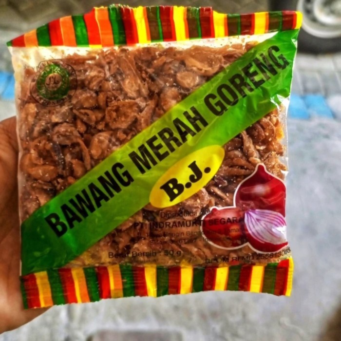 

Bawang Merah Goreng BJ - Kemasan 50gr - Isi 20pcs