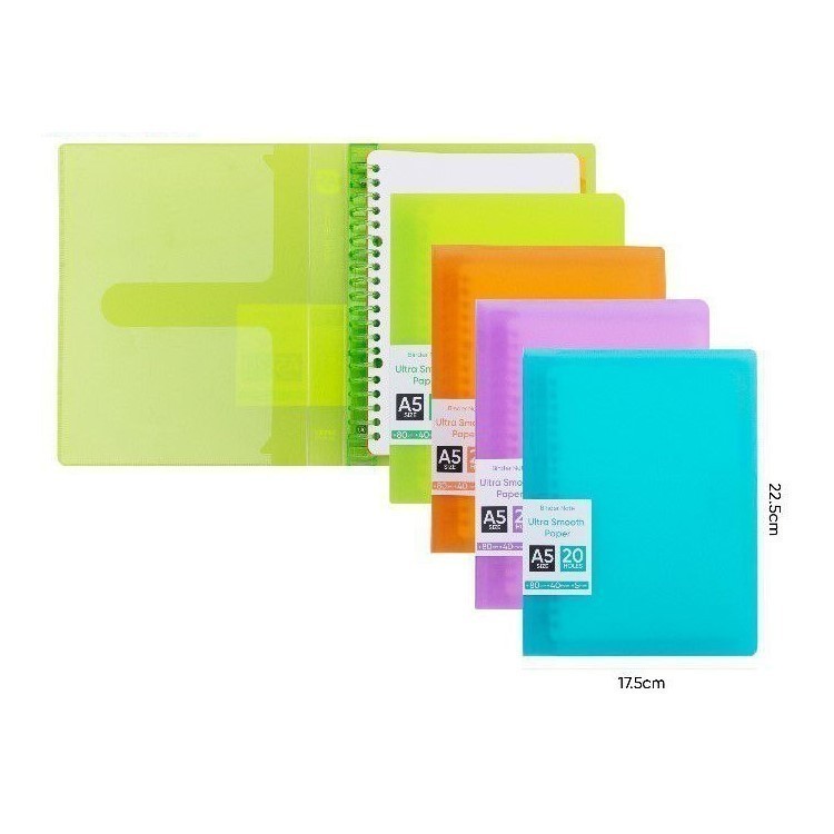 

BINDER NOTE / BUKU BINDER RING PLASTIK A5 WARNA NEON - JOYKO BN-103A5