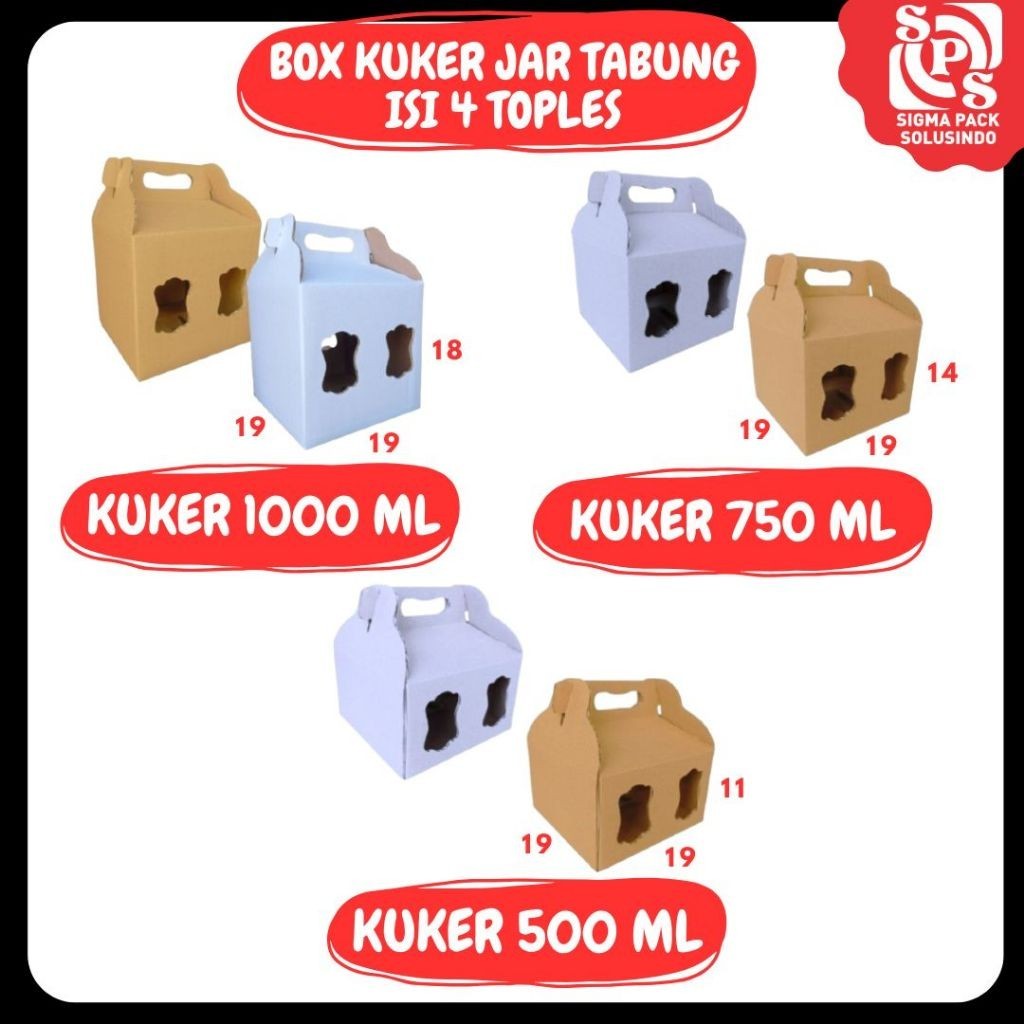 

Box Jinjing Jar Kuker Isi 4 19x19x11 / 19x19x14 / 19x19x18 Jinjing Jar 500ml/750ml/1000ml Box Jinjing Kardus Lebaran Idul Fitri Hampers Polos/Motif MEDIAKIT IDN