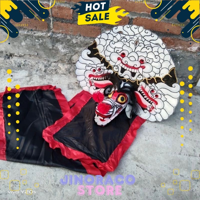12.12 Mainan tradisional barongan caplokan devil kayu casper putih jaranan kuda lumping jaranan/baro