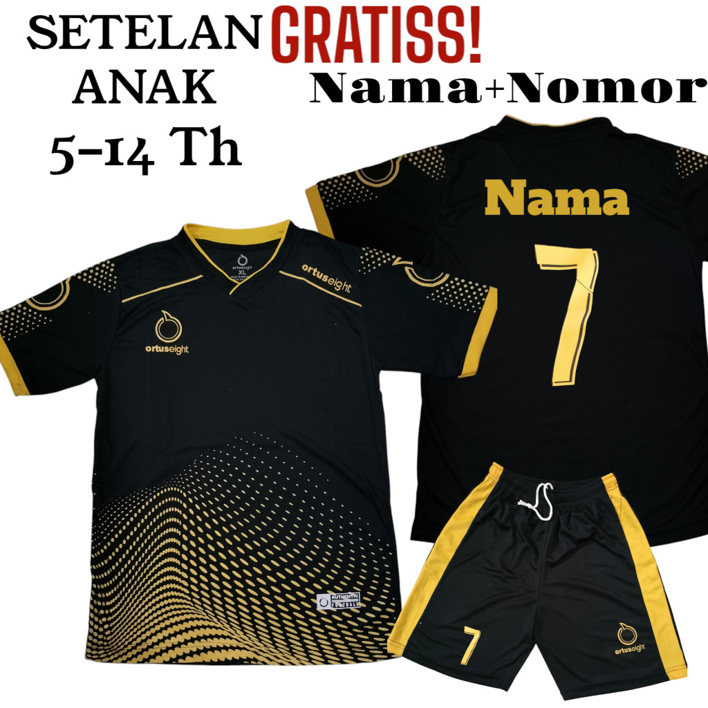 Bisa Sablon Nama +Nomer Punggung Setelan Kostum Olahraga Futsal Voly Badminton Sepak Bola jersey Ana