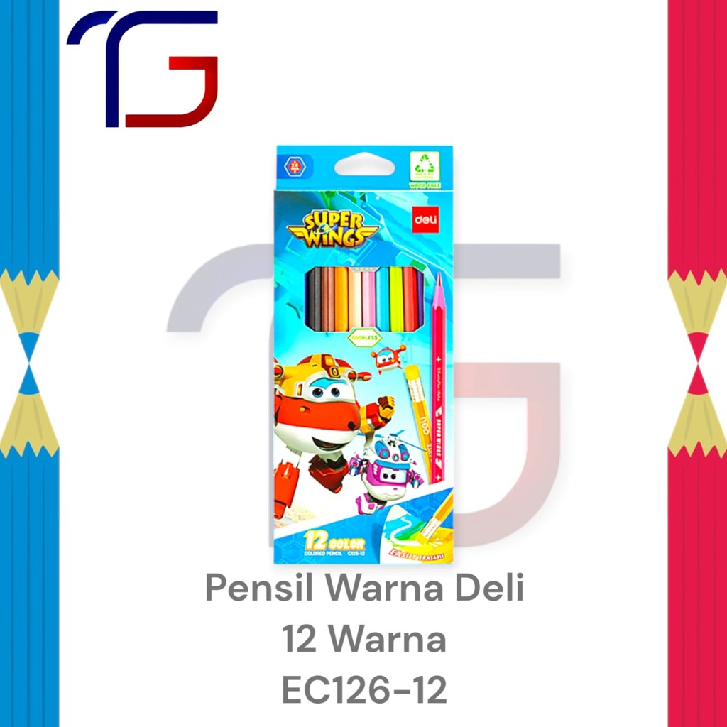 

Pensil Warna Deli - C126 (Super Wings)