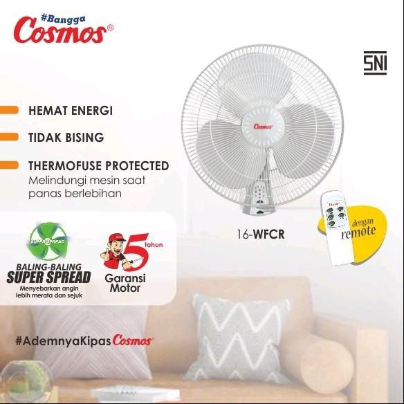 Wall Fan Cosmos 16 Wfcr Remote Kipas Angin Tembok 16 Inch Cosmos 16Wfcr Remote Kipas Angin Dinding C