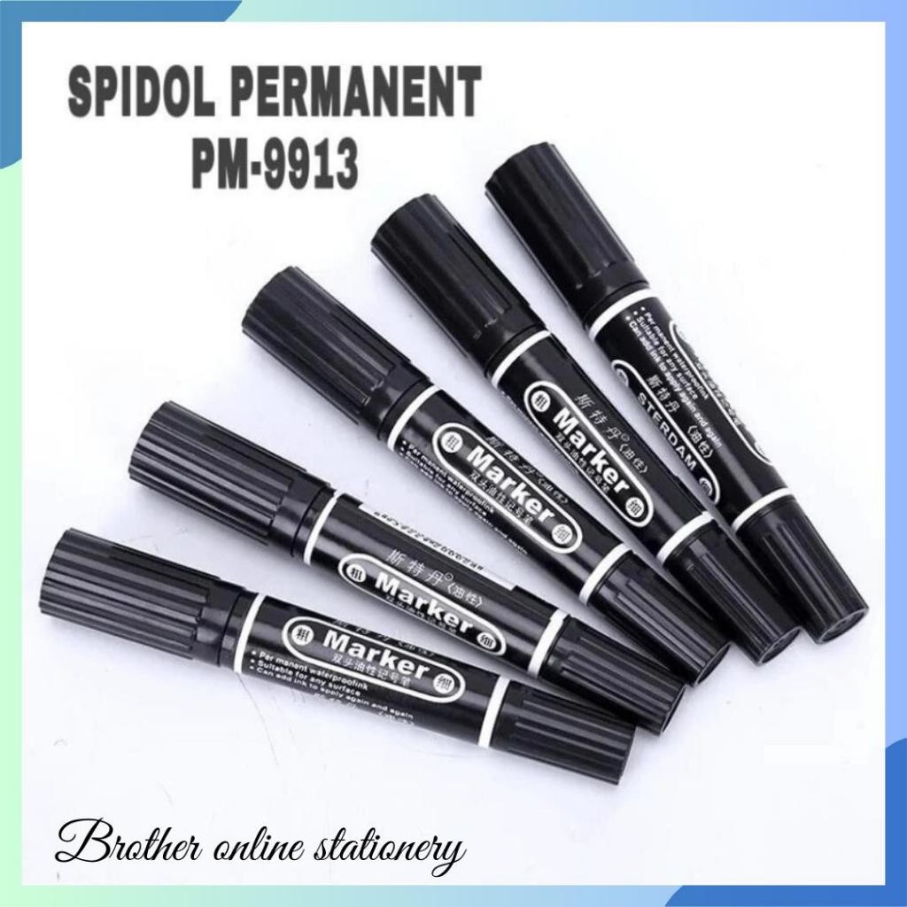 

BOS Spidol Marker Permanent 2 in 1/ Marker Permanent/ Spidol 2 Sisi