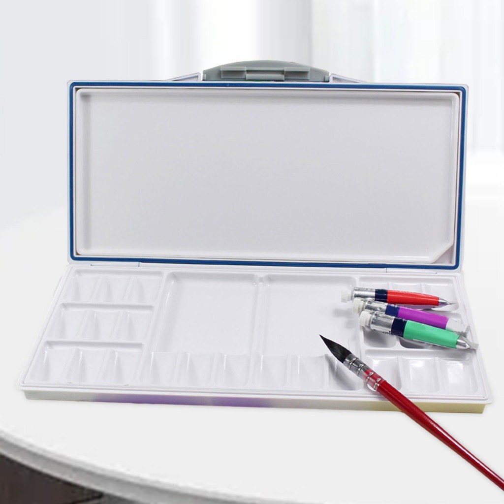 

Watercolor Palette Paint Case, Gouache Mixing Tray Supplies Large Capacity Adult Watercolor Paint Box for Acrylic Painting