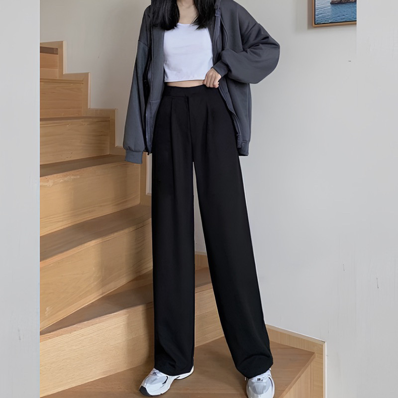CELANA WANITA KULOT KNIT PANTS PREMIUM HIGH WAIST - KOREAN STYLE COZY