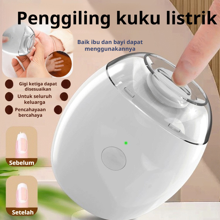 Pemotong Kuku Elektrik Portabel Untuk Bayi & Lansia / Pemangkas Kuku USB Rechargeable / Pengikir Kuk