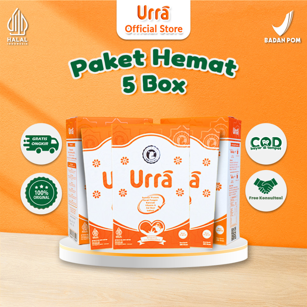 

URRA Susu Kambing Saanen Premium Untuk Penambah Berat Badan & Tinggi Badan Anak - 5 Box