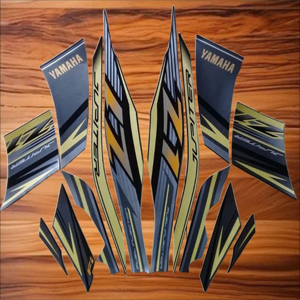 Striping Sticker Motor Yamaha Jupiter Z1 2016 Hitam-Gold