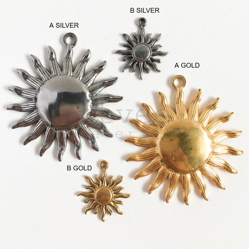 L309 Liontin Bandul kalung gelang anting Matahari stainless steel