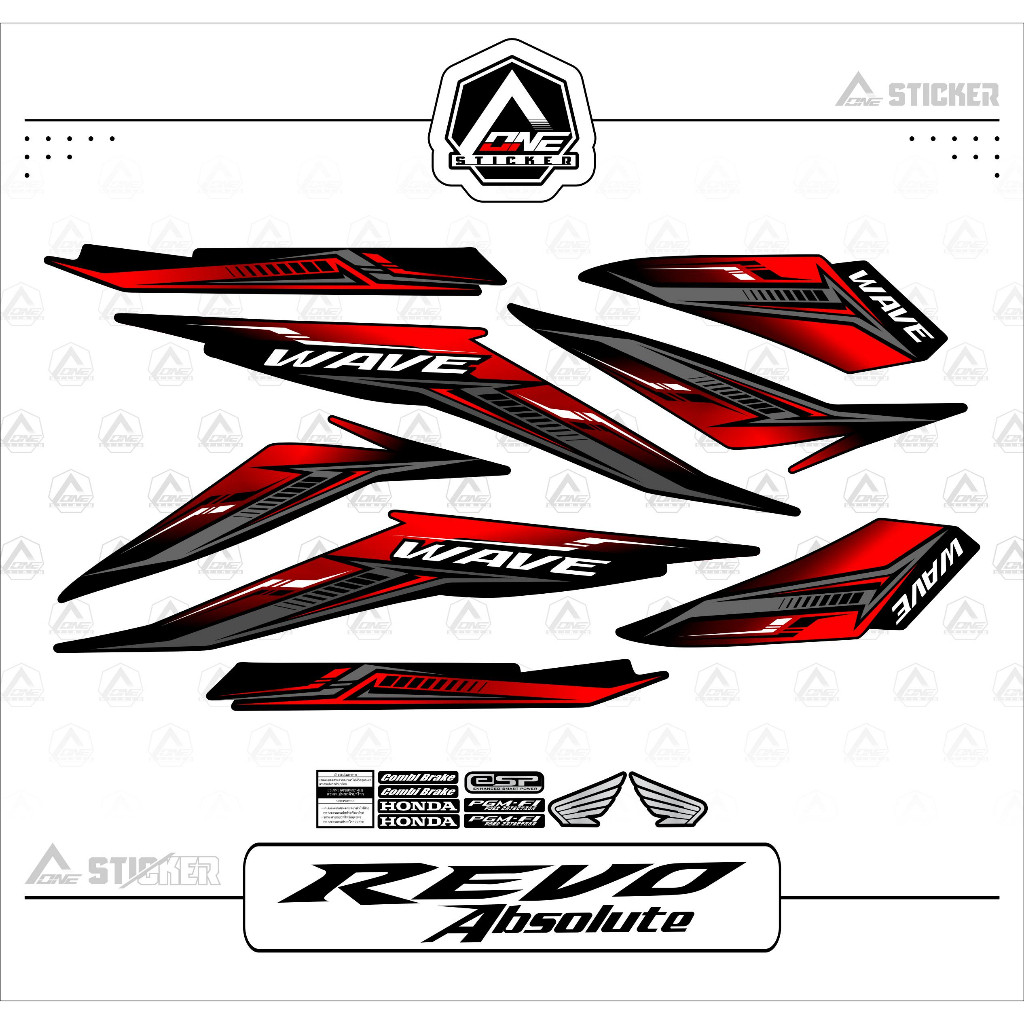 Striping Absolute Revo / Striping Revo 110 / Sticker Revo Absolute Wave Simple