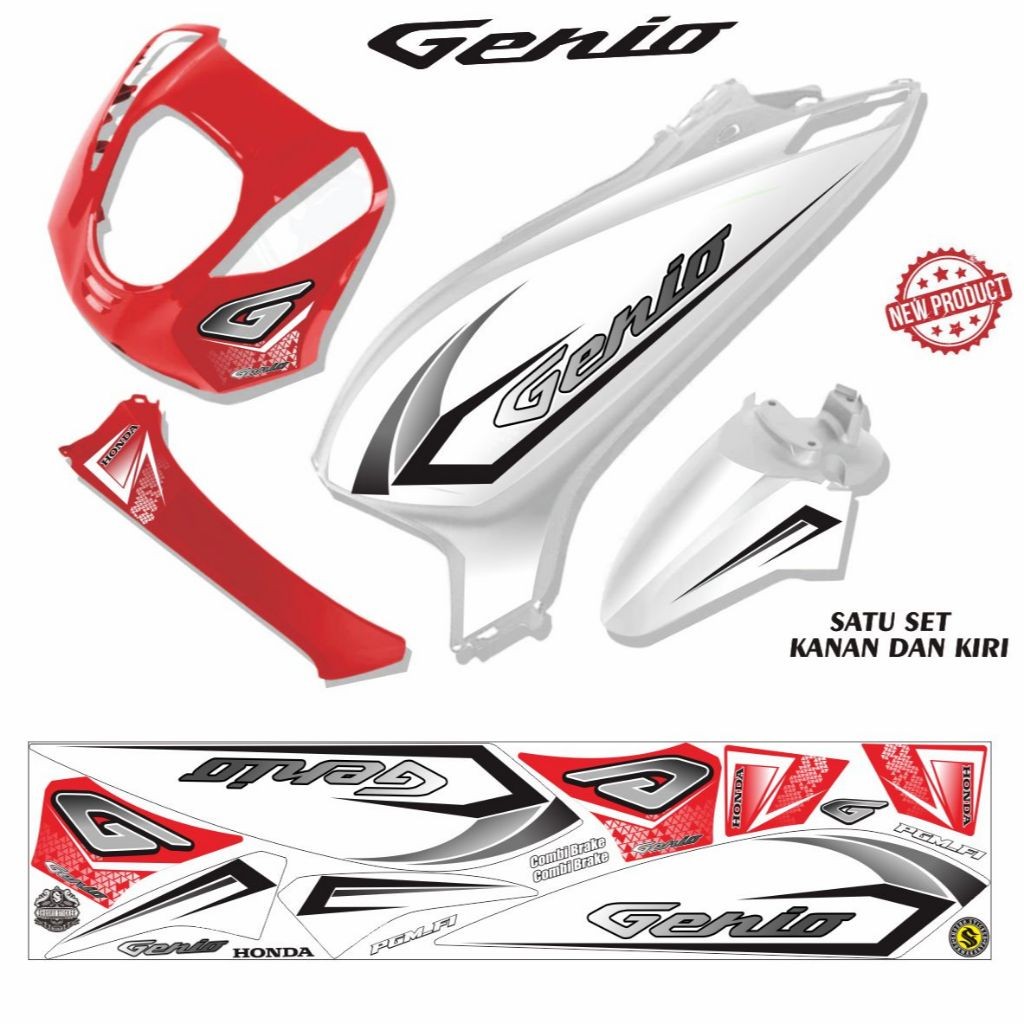 STRIPING MOTOR GENIO / STRIPING GENIO VARIASI MOTIF KEREN STICKER