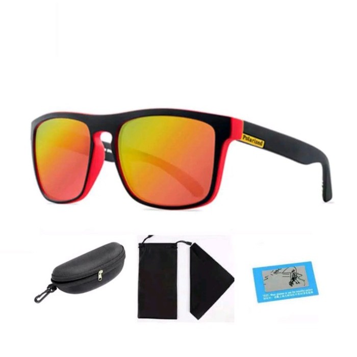 Kaca Mata Polarized UV400 Kaca Mata Mancing Anti Silau Sun Glasses - Orange