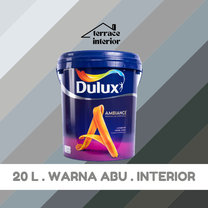 Cat Tembok Dulux Ambiance Interior 20L warna Abu Grey Gloss