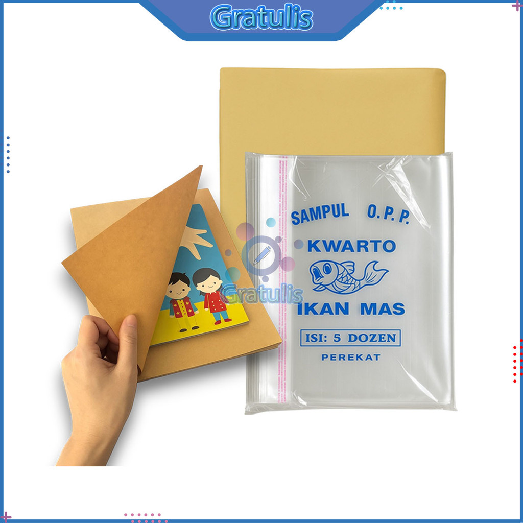 

COVER BUKU TULIS KERTAS COKELAT PLASTIK BENING [1 PACK/20 LEMBAR] / SAMPUL PELASTIK BUKU SEKOLAH / PELAPIS BUKU UKURAN PANJANG PENDEK