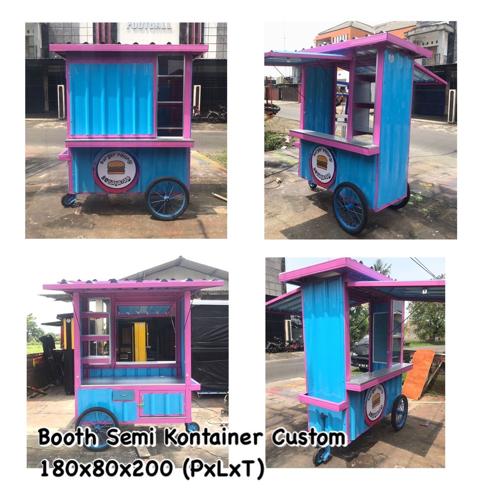 Booth Semi Kontainer/Jual Grobak Usaha jajanan/Stand Burger,kebab/Booth semi Container