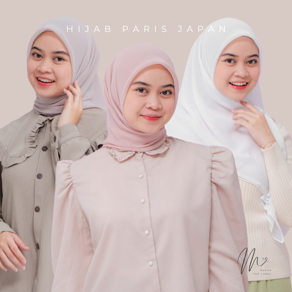 GT65RD GROHO_SHOP.ID Original Hijab Paris Japan (Hijab Segi Empat) - Nashathelabel