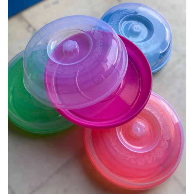 Tempat Roti Bulat + Tutup Request Warna l Tempat Simpan Makanan l Kotak Plastik Makan l Kotak Makana