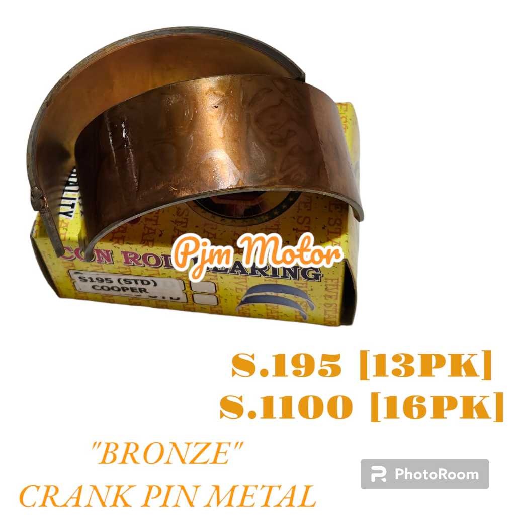 

BRONZE S195 Crank pin metal matalan bantalan raun jalan mesin diesel pengerak S1100 13PK 16PK amplas