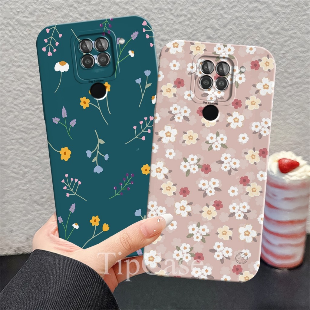 Case Hp Redmi Note 9 Pro - Redmi Note 9 Cassing Protect Camera Motif Bunga Kecil