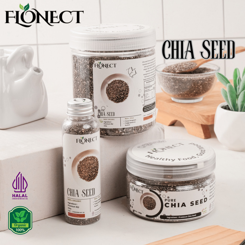 

Chia Seed Original Premium Protein Tinggi 350gr 200gr 70gr by Flonect