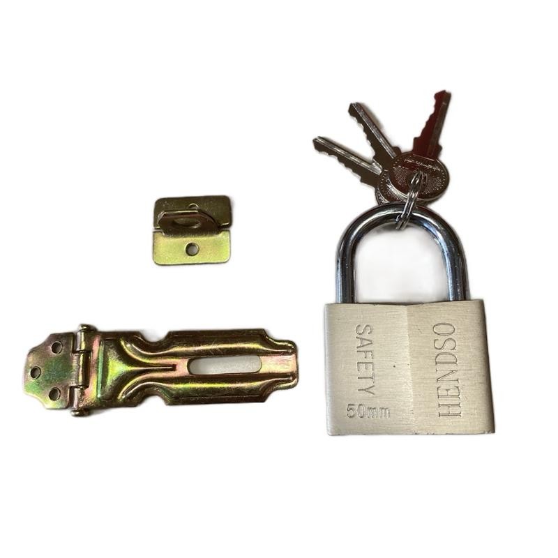 Gembok Pir Hendso Pagar Anti Karat, Anti Air, Anti Maling Besar Kecil - Stainless Stenlis Putih - Ov