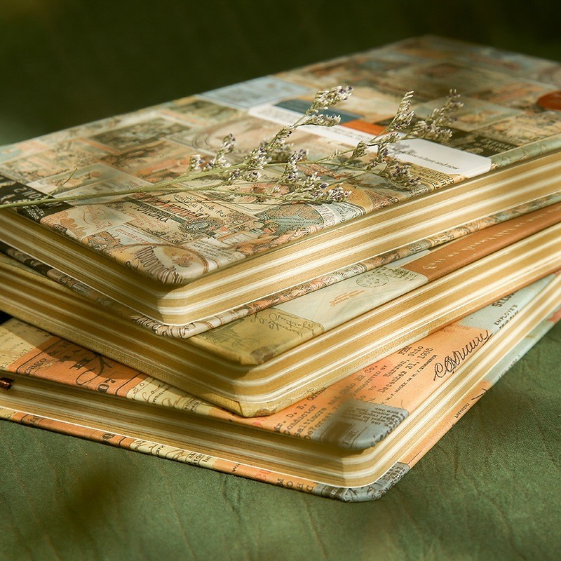 

[DOTDING] Buku Diary Hardcover Impor - Desain Aesthetic Korea/Jepang dengan Cover Kulit Sintetis & Kertas Retro H650