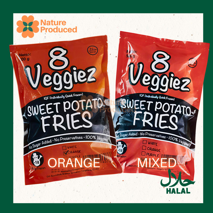 

8 Veggiez Sweet Frozen Potato Kentang Manis Beku Siap Masak