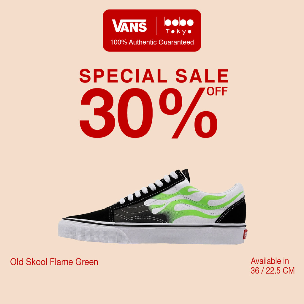 Sepatu VANS ORIGINAL - Old Skool Flame Green