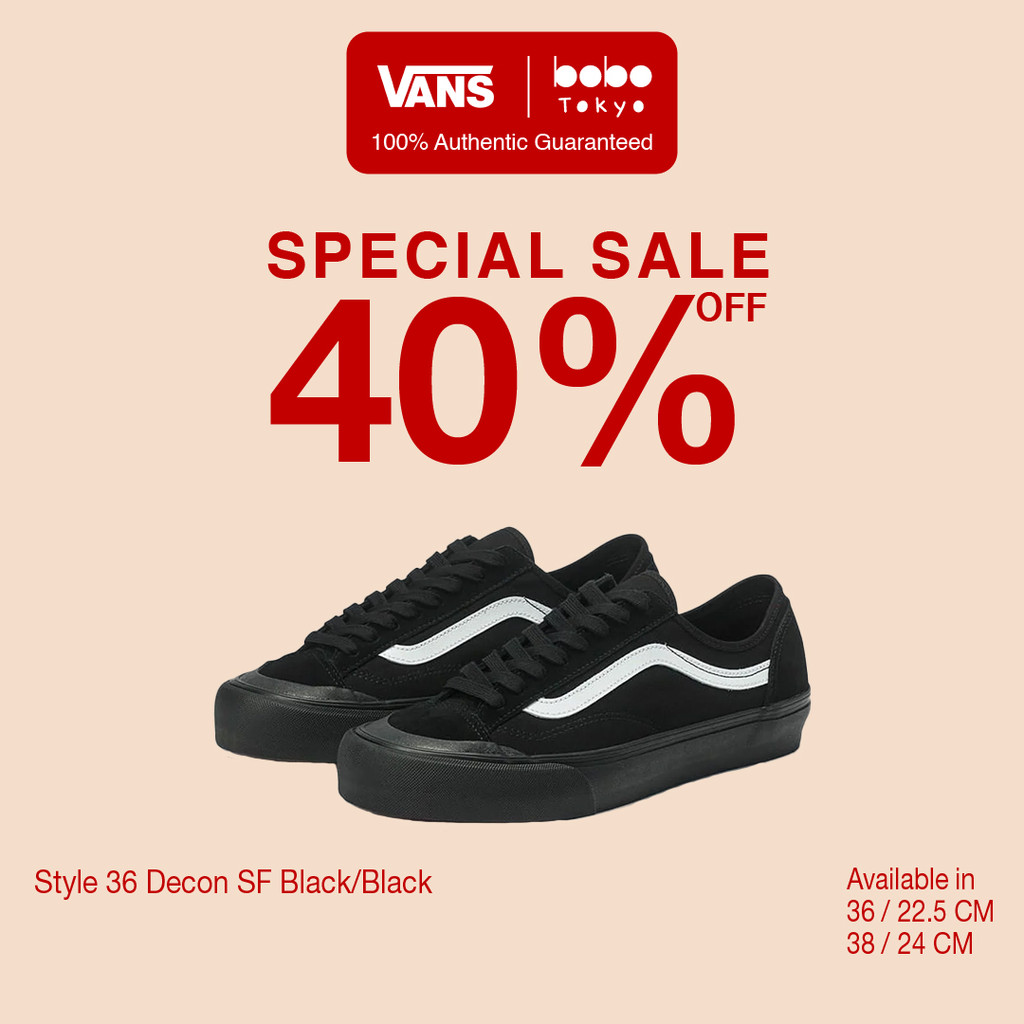 Sepatu VANS ORIGINAL - Style 36 Decon SF Black/Black