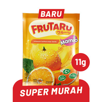 

Frutaru Minuman Serbuk Rasa Jeruk 11g – Renceng Isi 10 Pcs Segar & Praktis