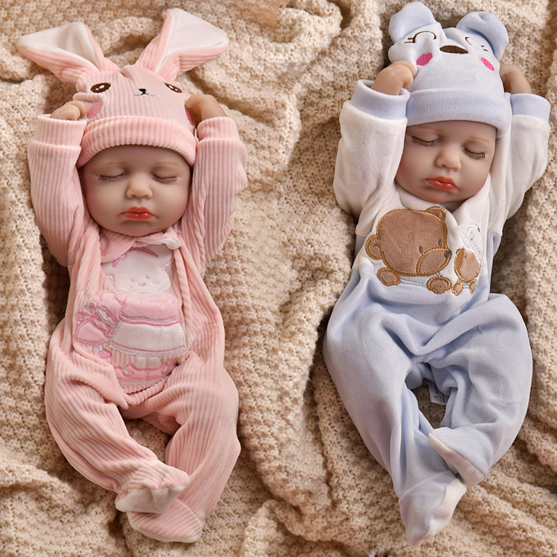 

New 16inch Reborn Doll Kit Full Body Silicone Vinyl Newborn Baby Girl Doll Realistic Bebe Reborn Real Doll DIY Chirldren Toy