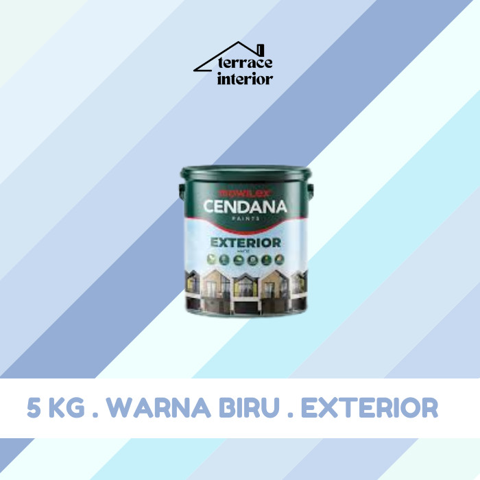 Cat Tembok Mowilex Cendana Exterior Warna Biru 5 kg