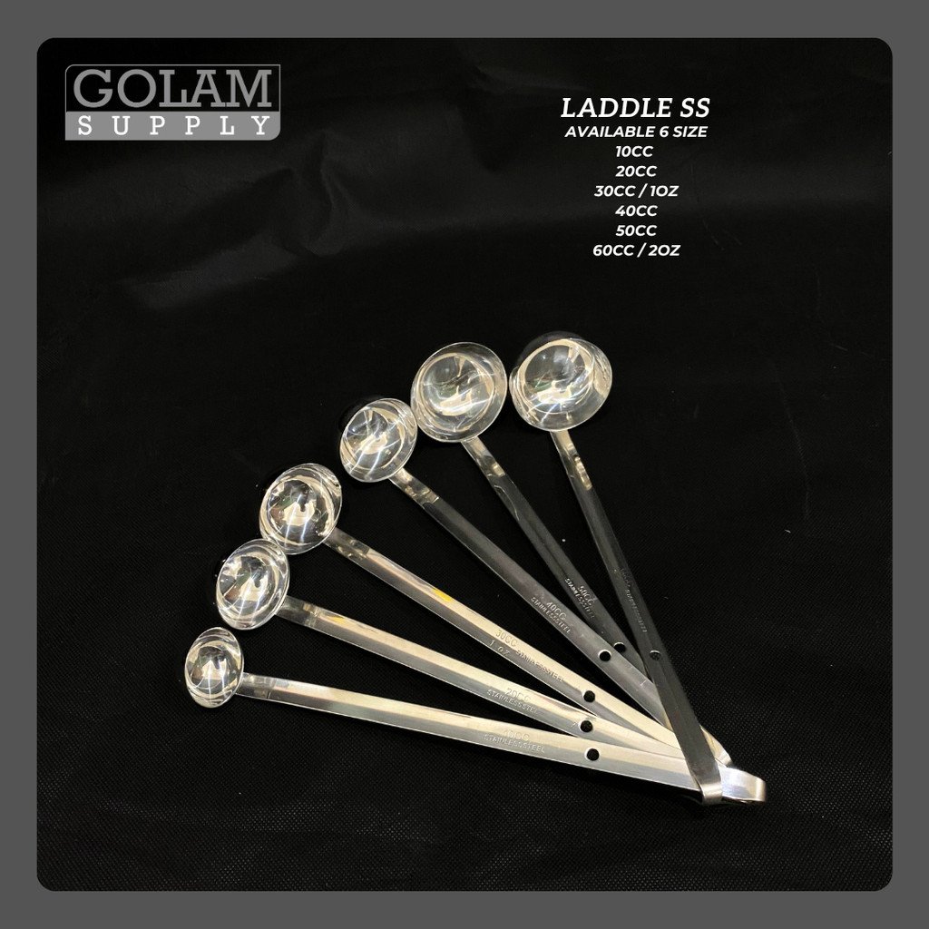 LADDLE IRUS TOPPING SYRUP STAINLESS10CC 20CC 30CC 40CC 50CC 60CC