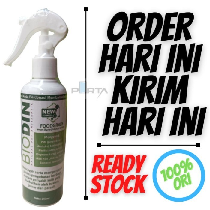 BIODIN 250ML - OBAT PMK SAPI SCABIES KUCING ANJING KELINCI