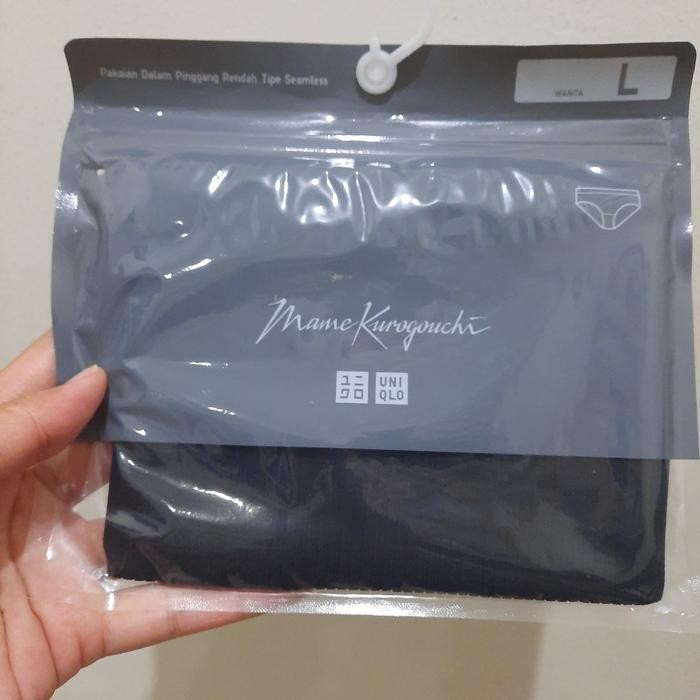 celana dalam seamless airsm by uniqlo - black mame, L