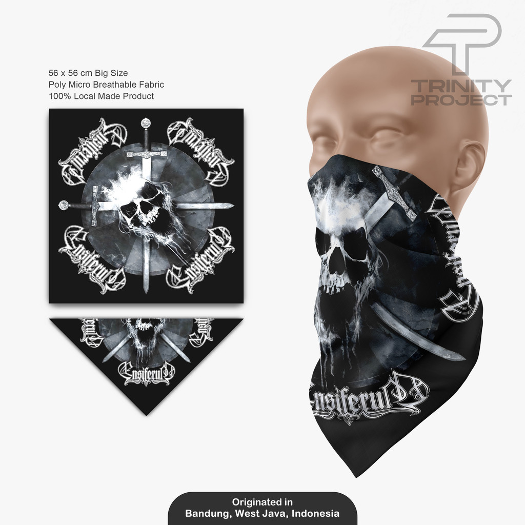Ensiferum - Bandana /Paisley Masker Scarf /Band Death Metal /Bandana Slayer Unisex /Skena Aksesoris 