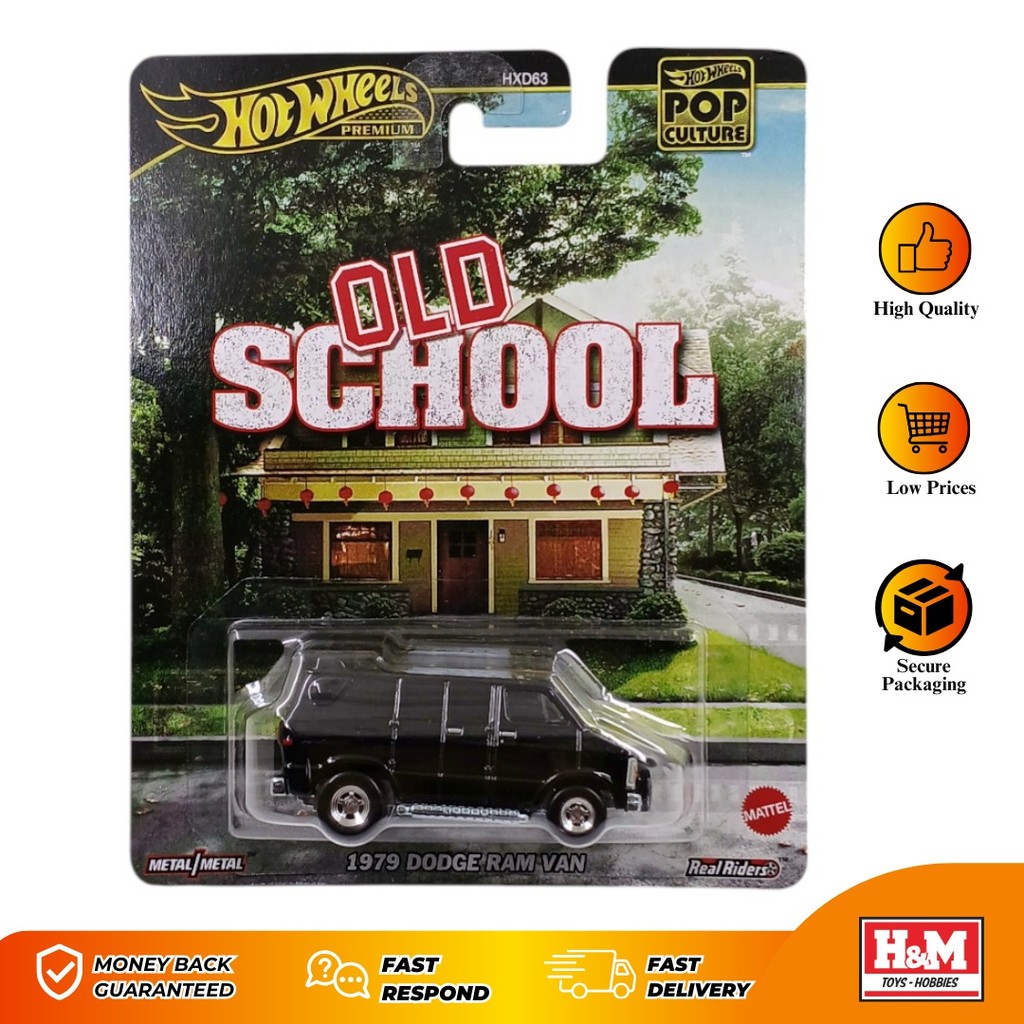 Hot Wheels Premium 1979 Dodge Ram Van Old School - Hot Wheels Pop Culture