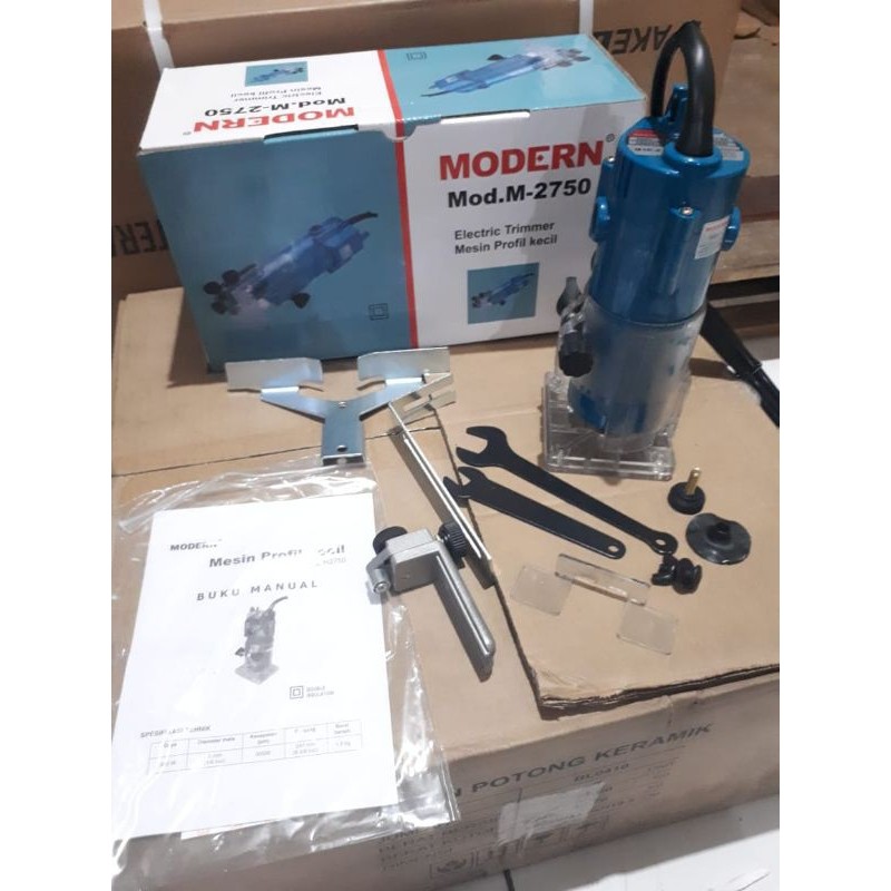 Mesin Router Profil Kayu 6mm 6 mm Trimmer Router List Kayu 350w 350watt MODERN M-2750 M 2750 Wood Tr