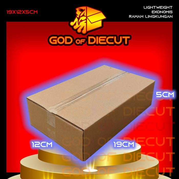 

19x12x5 cm kardus box kotak karton packing barang polos baru